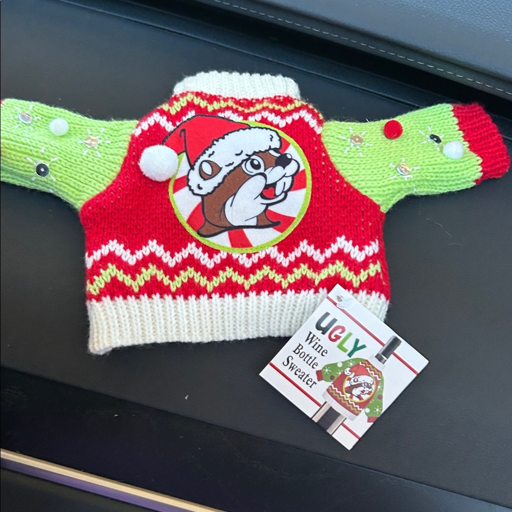 NWT - BUC-EE’S Ugly Wine Bottle Christmas Sweater - Picture 2 of 4